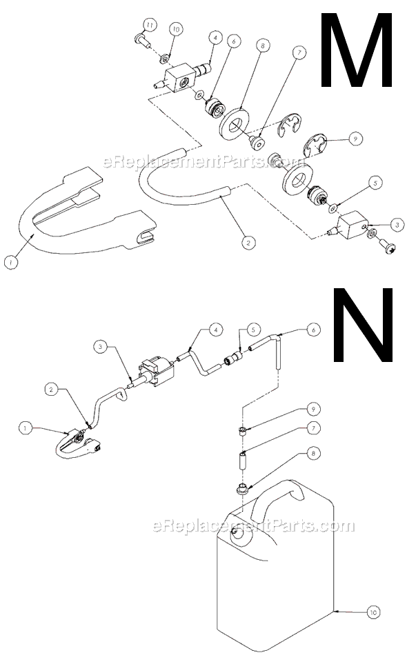 Page F Diagram and Parts List for  MK Diamond
